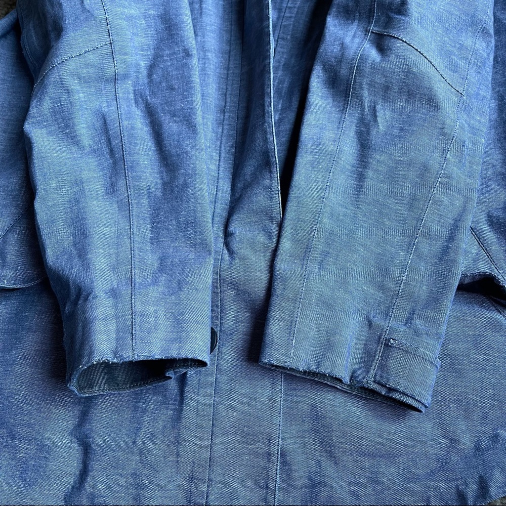 Nike Women’s NSW 3L Chambray Jacket Sz L In Midnight Navy/Reflective Silver - Picture 13 of 13
